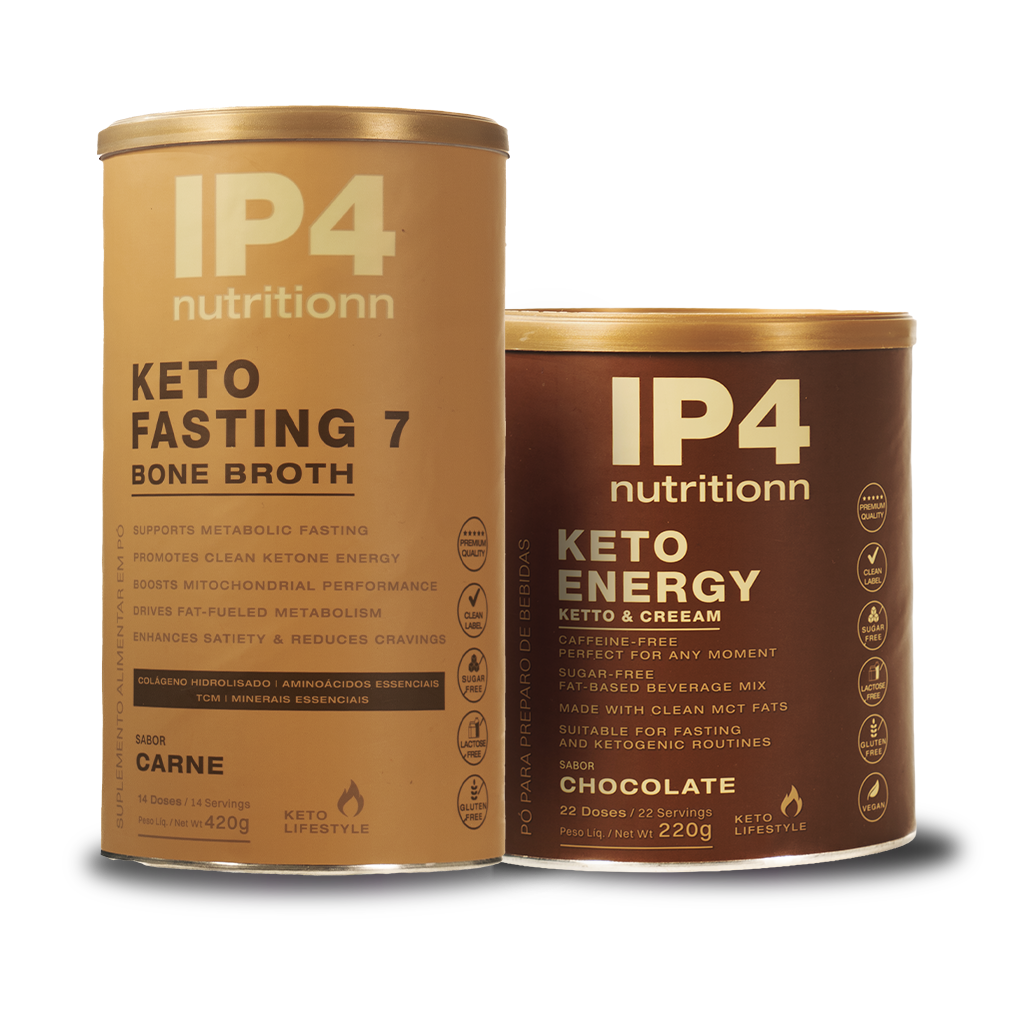 Dupla Keto Energy Chocolate e Keto Fasting 7 Bone Broth